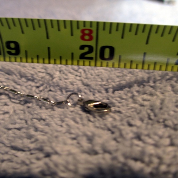 20" Silver Clear & Blue Crystal Pendant Necklace - Picture 7 of 7